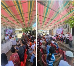 Warga tampak banyak dan antusias mengikuti masa reses legislator Venny V Nangka. 